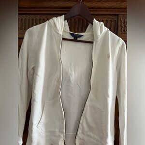 Polo Ralph Lauren, kids size L:12-14, white lightweight hoodie